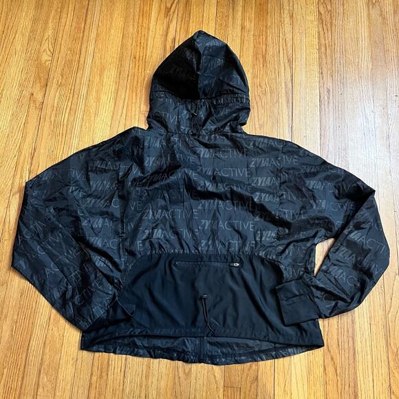 Zyia Hoodie Womens XL All Over Print Performance Lightweight Black - Picture 3 of 7